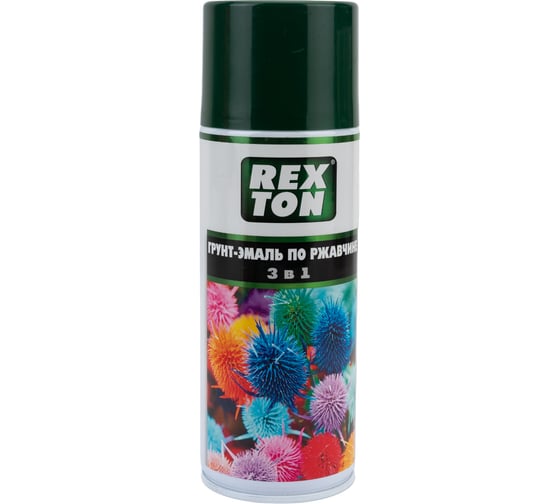 Изображение товара Грунт-эмаль по ржавчине 3 в 1 REXTON (зеленый; аэрозоль; 520 мл) RT-150.50