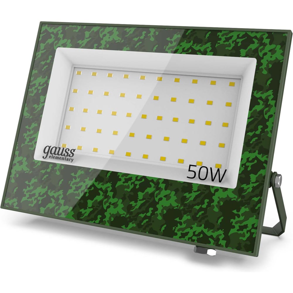 Изображение товара Прожектор светодиодный GAUSS Elementary 50W IP65 4500lm хаки GFD004
