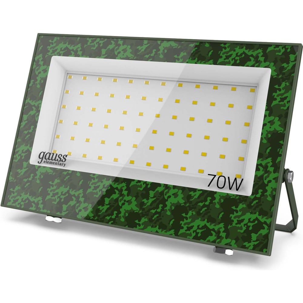 Изображение товара Прожектор светодиодный GAUSS Elementary 70W IP65 холодный белый хаки GFD005
