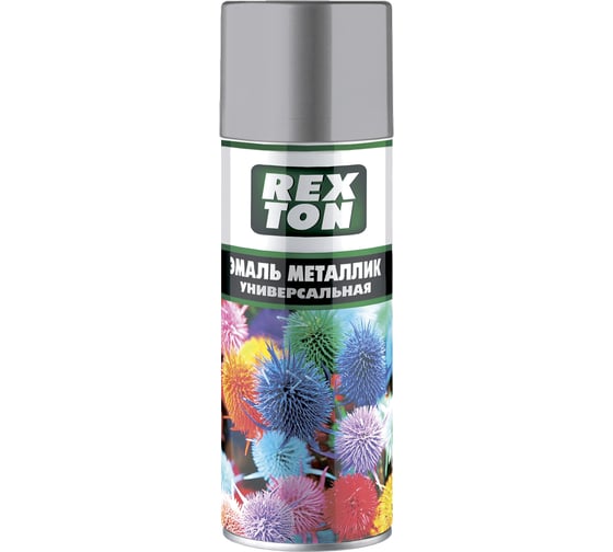 Изображение товара Универсальная эмаль REXTON (металлик; алюминий; аэрозоль; 520 мл) RT-130.00