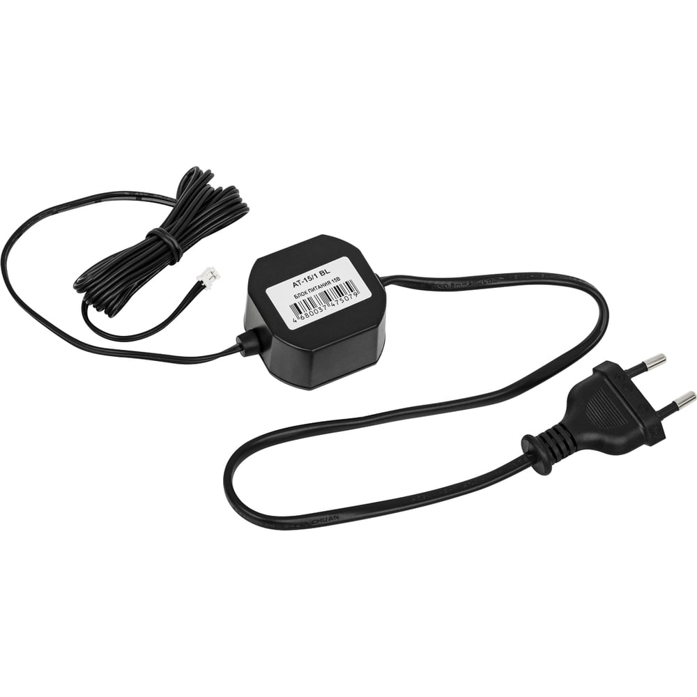Изображение товара Адаптер питания ACCORDTEC AT-15/1 BL AT-05856 15 В 0.096 кг черный