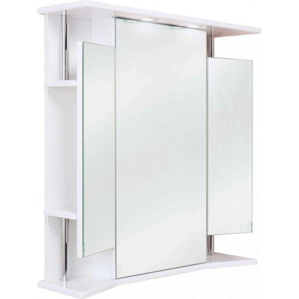 Зеркальный шкаф Onika п образная кухня валерия м 11 серый металлик дождь светлый белый