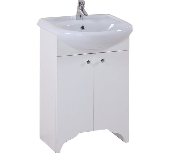 Изображение товара Тумба с раковиной Onika Омега 50 напольная, белая 105015