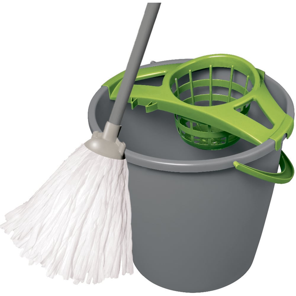 Изображение товара Набор для уборки York Мопсэт с круглым ведром 10 л швабра и отжимом