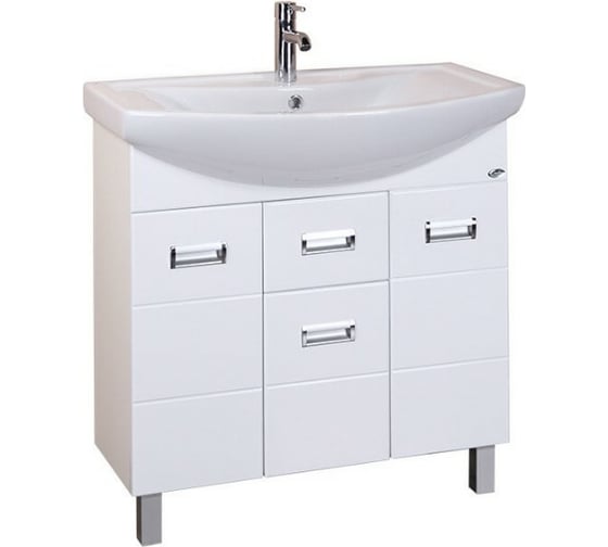 Изображение товара Тумба с раковиной Onika Балтика 80 напольная, белая 108023