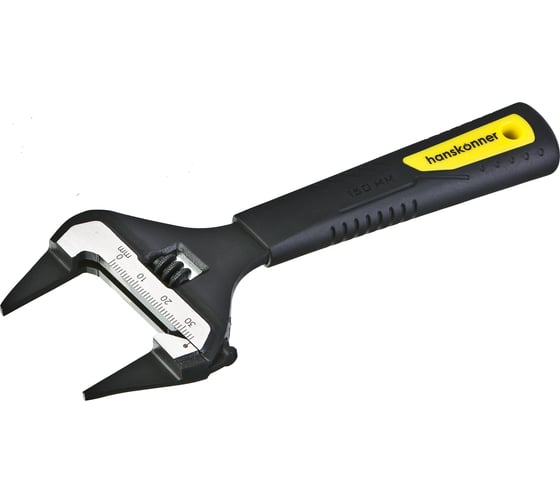 Изображение товара Разводной ключ с супер тонкими губками Hanskonner 150 мм, зев 34мм, фосфатированный, HK1045-30-150