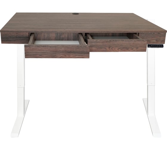 Изображение товара Дизайн-стол с регулируемой высотой StolStoya Крылов: рама MOTOR UP белая и ЛДСП Дуб Милано SEK-PE211W-Milano