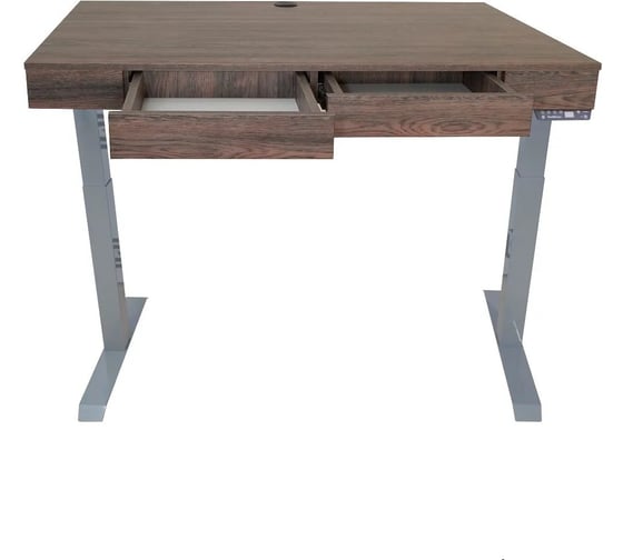 Изображение товара Дизайн-стол с регулируемой высотой StolStoya Крылов: рама MOTOR UP серая и ЛДСП Дуб Милано SEK-PE211G-Milano
