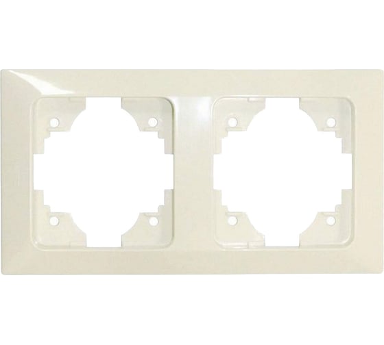 Изображение товара Горизонтальная 2-местная рамка NE-AD Aras, Крем, 93-11-16