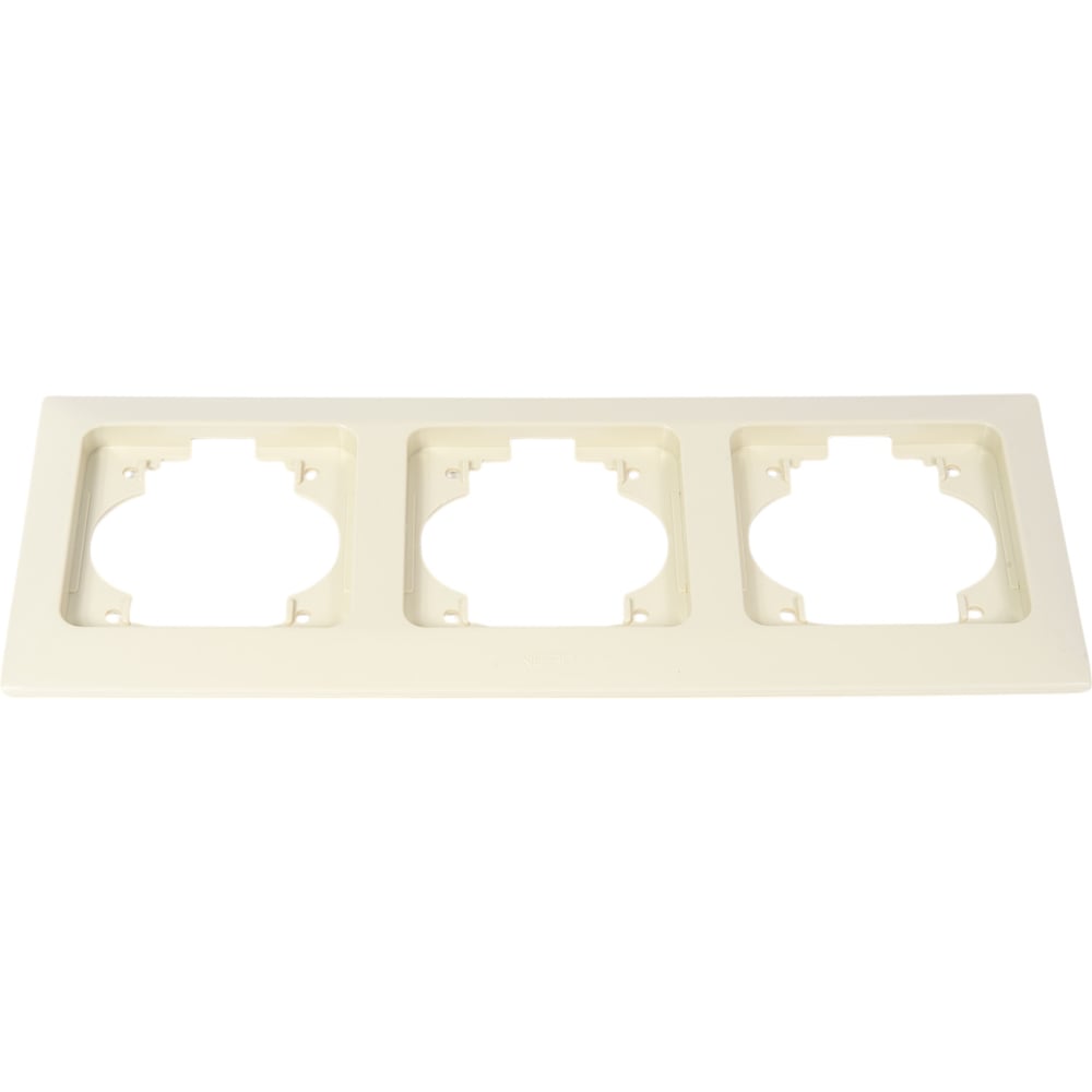 Изображение товара Горизонтальная рамка NE-AD Aras, кремовая, 3 поста
