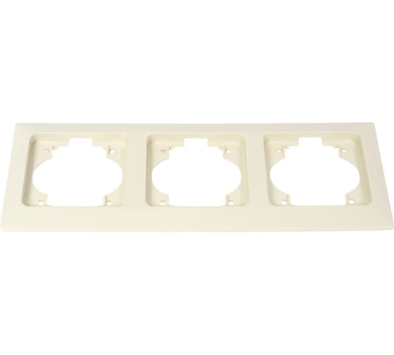 Изображение товара Горизонтальная 3-местная рамка NE-AD Aras, Крем, 93-11-17