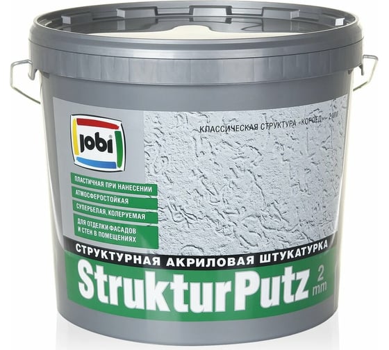 Изображение товара Декоративная штукатурка JOBI STRUKTURPUTZ (2 мм; 16 кг) 25914
