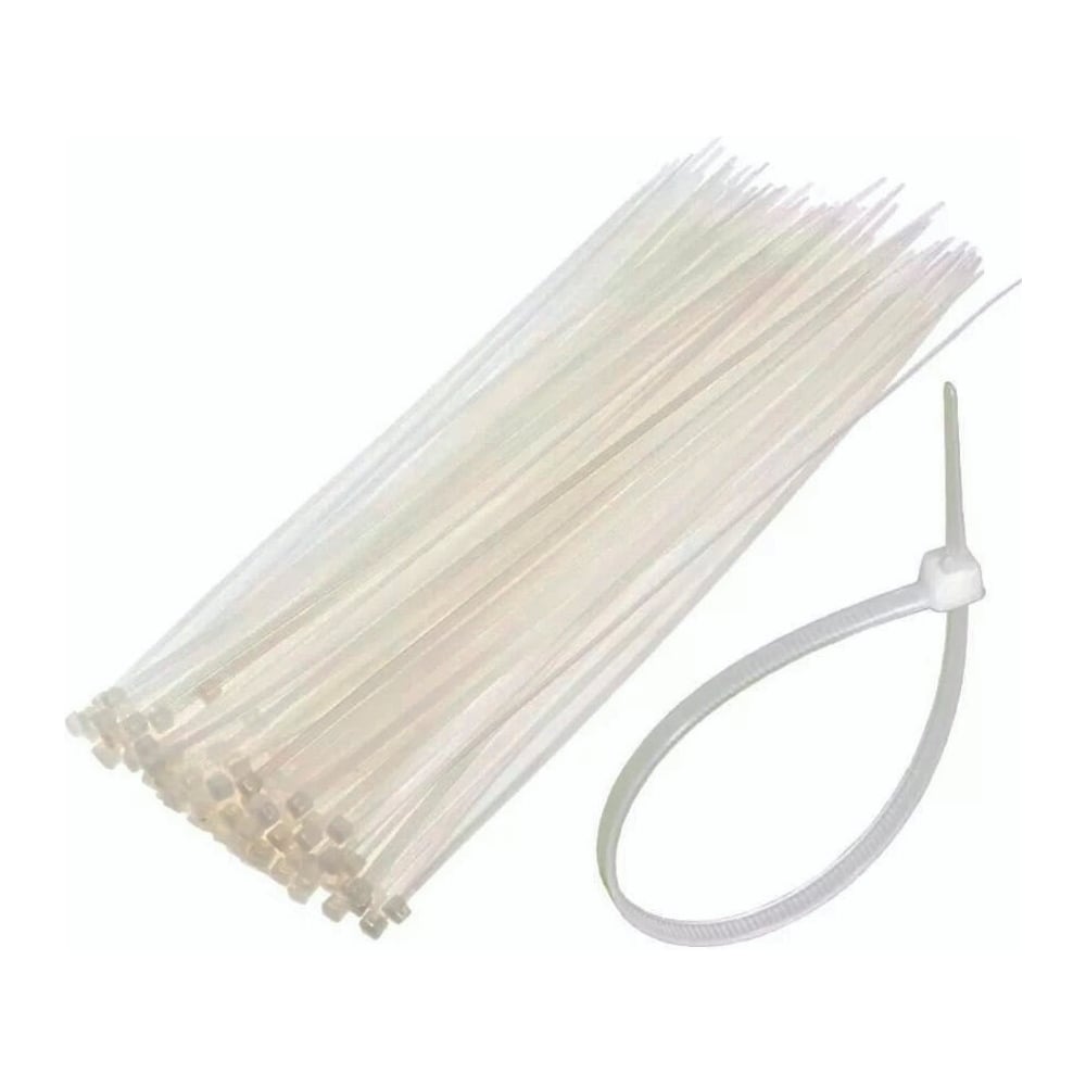 Изображение товара Нейлоновые стяжки Крепстор Fortisflex белые 3х150, 300шт ПАКЕТ 4665317006044
