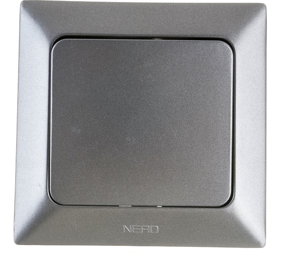 Изображение товара 1-клавишный выключатель NE-AD 10А, 250В, Aras, Графит, 93-121-01