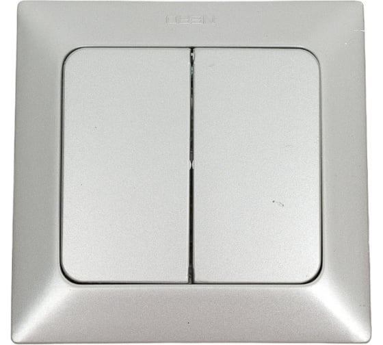 Изображение товара 2-клавишный выключатель NE-AD 10А, 250В, Aras, Серебро, 93-122-03