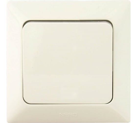 Изображение товара 1-клавишный выключатель NE-AD 10А, 250В, Aras, Крем, 93-111-01