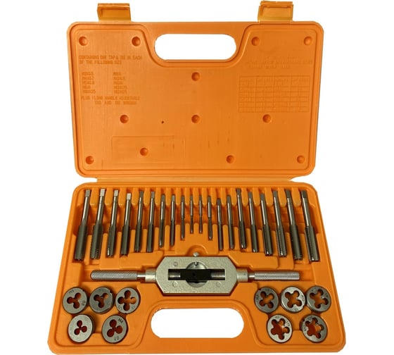 Изображение товара Набор метрических метчиков и плашек Bohrer М3-М12 вороток 31 предмет 31850310