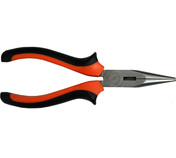 Изображение товара Длинногубцы Bohrer Мастер 160 мм, прямые, двухкомпонентная рукоятка 43132160