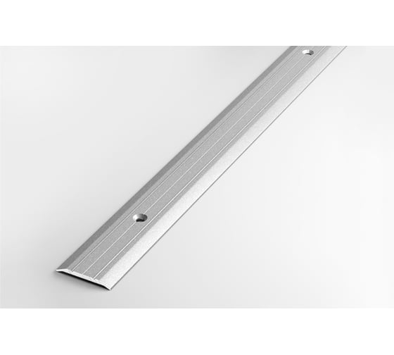 Изображение товара Порог прямой алюминиевый ЛУКА (25 мм, 1,35 м, порошковое покрытие, Серебро) УТ000000362