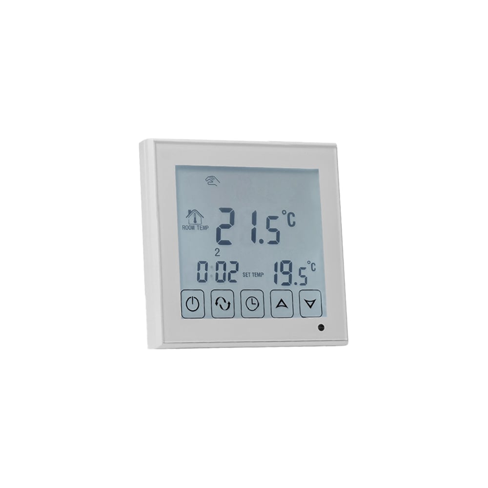 Изображение товара Термостат комнатный электронный ViEiR сенсорный, на экране программируемый, для теплого пола и радиаторного отопления VR407