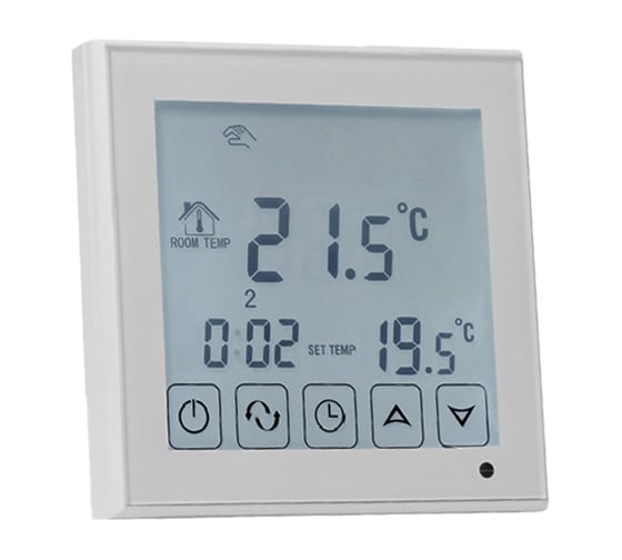 Изображение товара Термостат комнатный электронный ViEiR сенсорный, на экране программируемый, для теплого пола и радиаторного отопления VR407