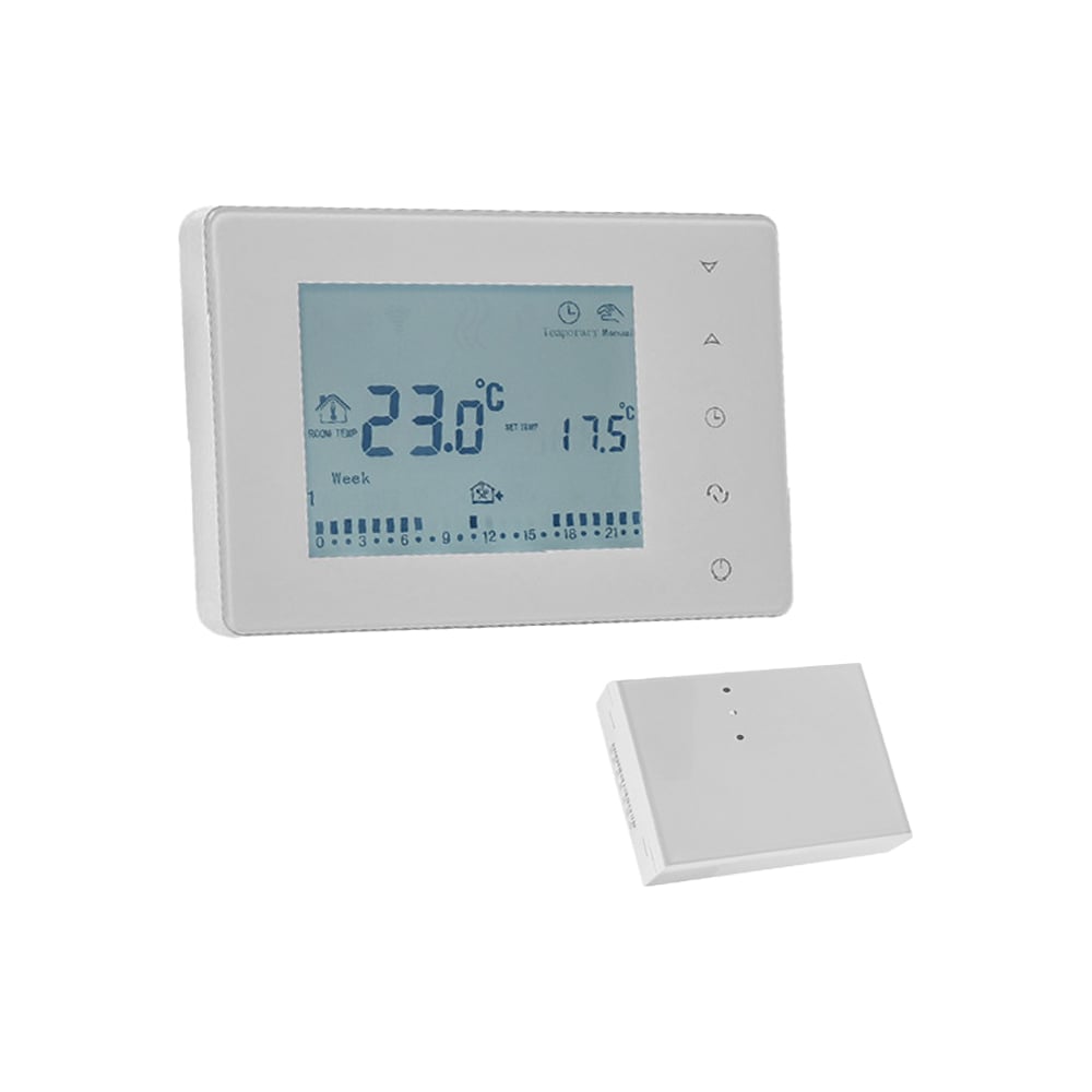 Изображение товара Электронный беспроводной программируемый термостат ViEiR VR410 для теплого пола и котлов