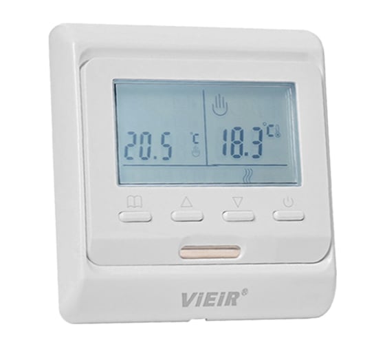 Изображение товара Термостат комнатный электронный ViEiR с выносным датчиком пола, для водяного и электрического теплого пола программируемый VR296
