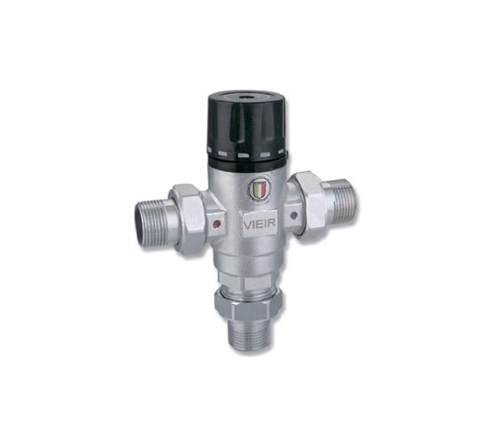 Изображение товара Термостатический трёхходовой смесительный клапан ViEiR 1/2 38-60 C, для систем горячего водоснабжения VR173