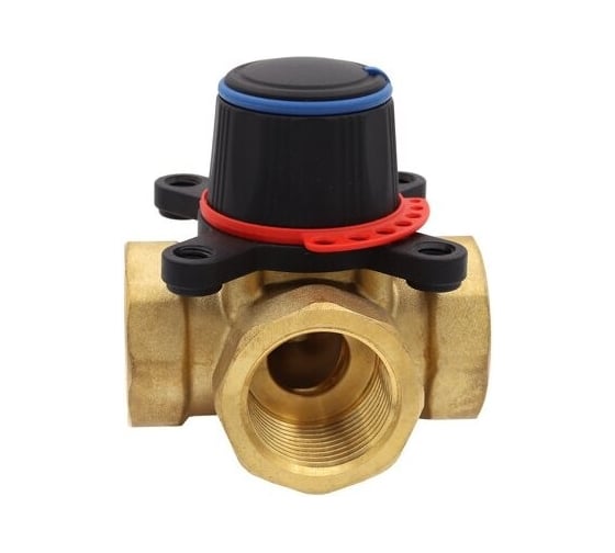 Изображение товара Четырехходовой смесительный клапан ViEiR 3/4″, латунный, для смесительных узлов коллекторных групп отопления VR196