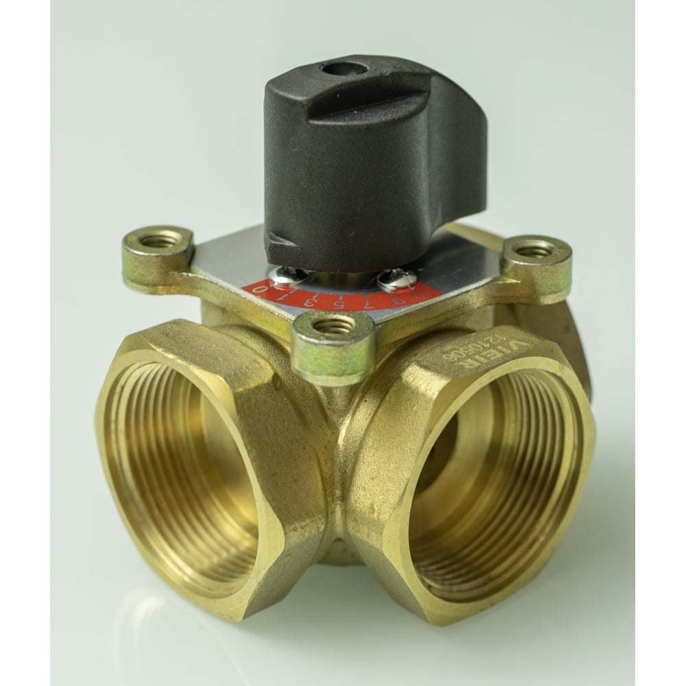 Изображение товара Четырехходовой поворотный смесительный клапан ViEiR 1" для отопления и теплого пола