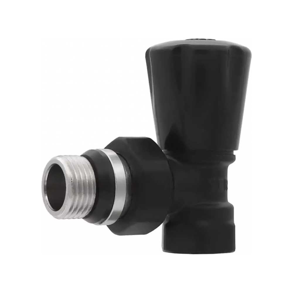 Изображение товара Вентиль радиаторный угловой верхний 1/2 черный ViEiR VR300-C для регулировки подачи теплоносителя