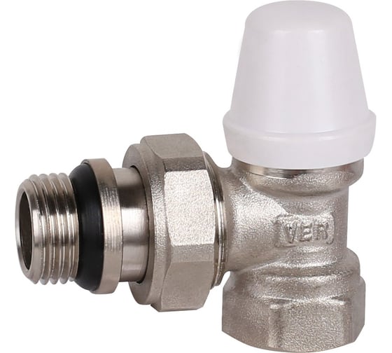 Изображение товара Вентиль радиаторный угловой ViEiR нижний 1/2 для нижнего подключения секционных радиаторов VR302