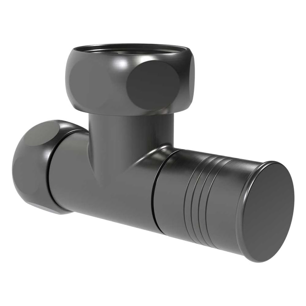 Изображение товара Угловой кран VIEIR графит 3/4 внутренняя резьба латунь для полотенцесушителя