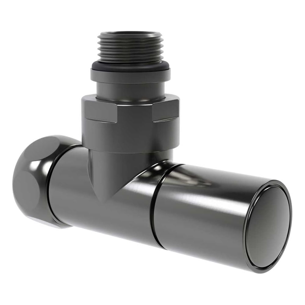 Изображение товара Угловой кран для полотенцесушителя VIEIR VR2034-01G латунь графит 1/2 3/4 резьба