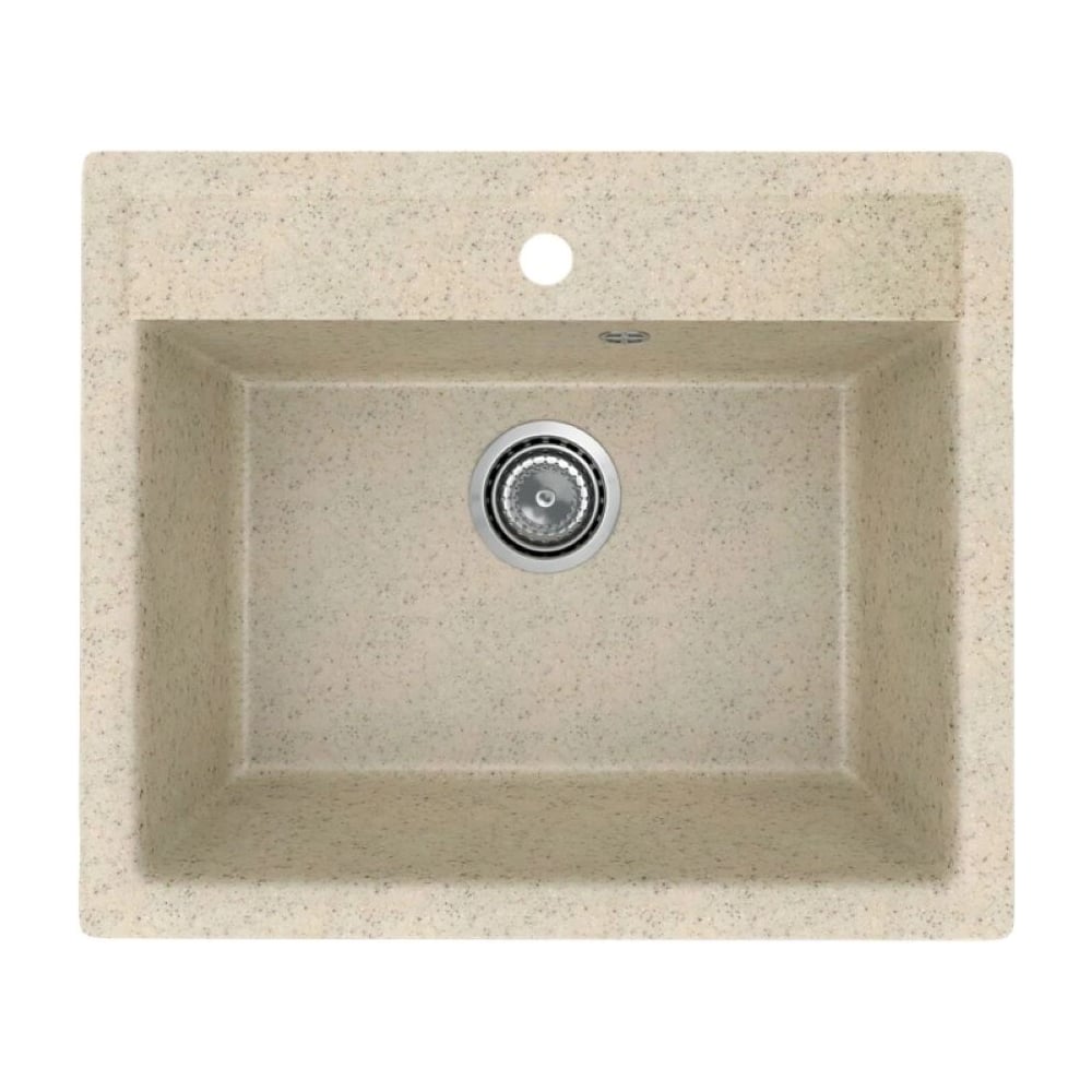 Изображение товара Мойка MIXLINE ML-GMU04 прямоугольная искусственный камень бежевый 565х495 мм