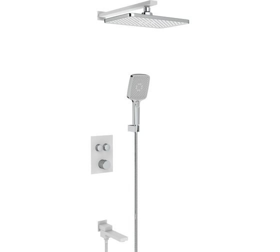 Изображение товара Встроенный смеситель для ванны ViEiR на 3 функции белый скрытый монтаж V25006-3F