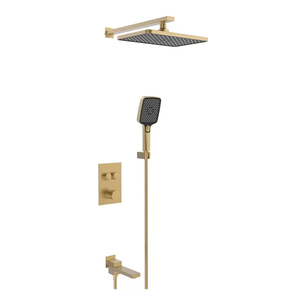 Изображение товара Встроенный смеситель для ванны ViEiR 3 режима матовое золото V25006-3S