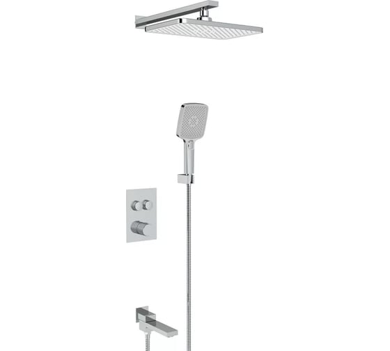 Изображение товара Встроенный смеситель для ванны ViEiR на 3 функции хром скрытый монтаж V25006-3