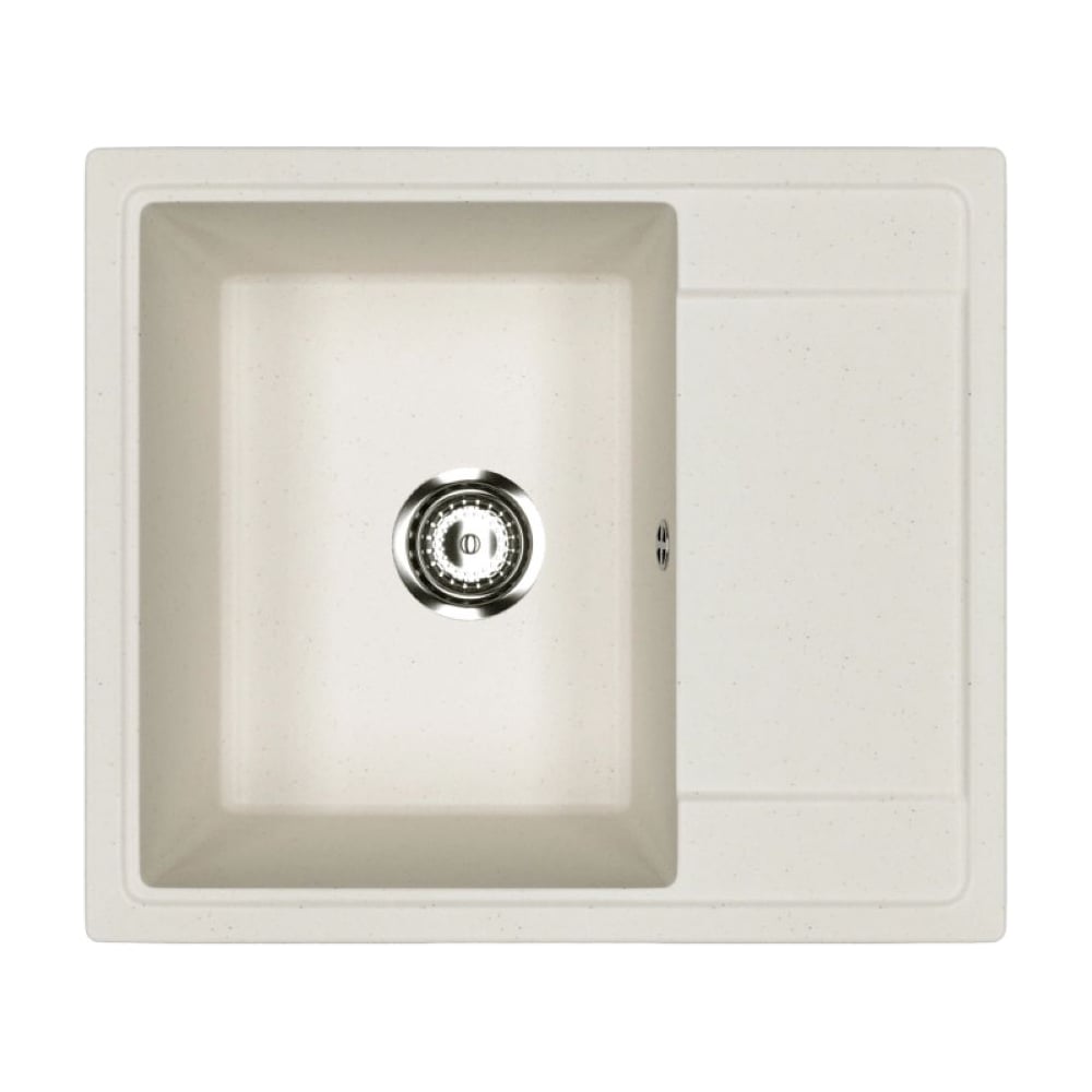 Изображение товара Мойкa MIXLINE ML-GMU05 УЛЬТРА с крылом, белый камень, 575_495 мм глуб. чаши 190 556725