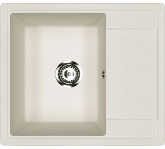 Изображение товара Мойкa MIXLINE ML-GMU05 УЛЬТРА с крылом, белый камень, 575_495 мм глуб. чаши 190 556725