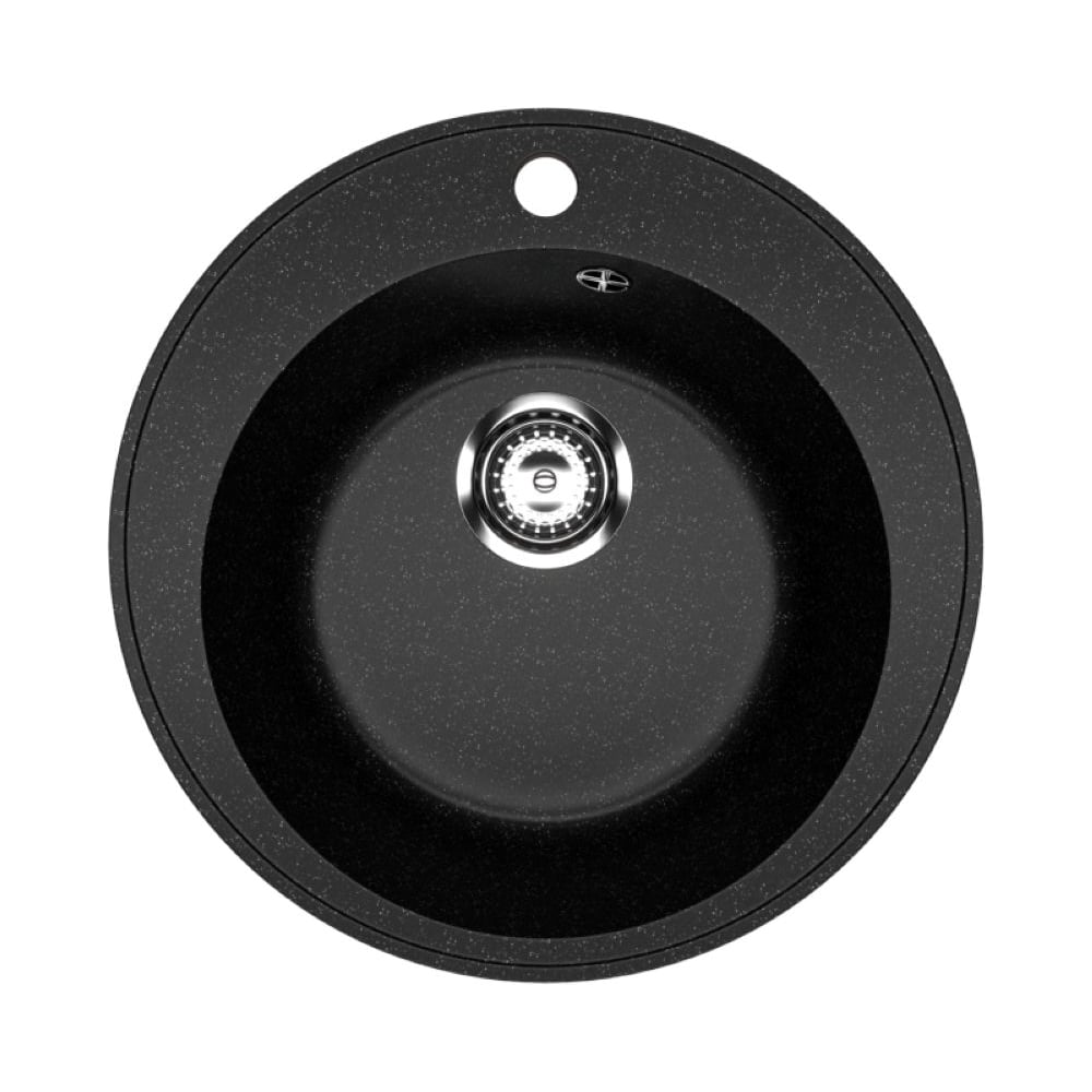 Изображение товара Мойка кухонная MIXLINE ML-GMU01 УЛЬТРА круглая искусственный камень черная