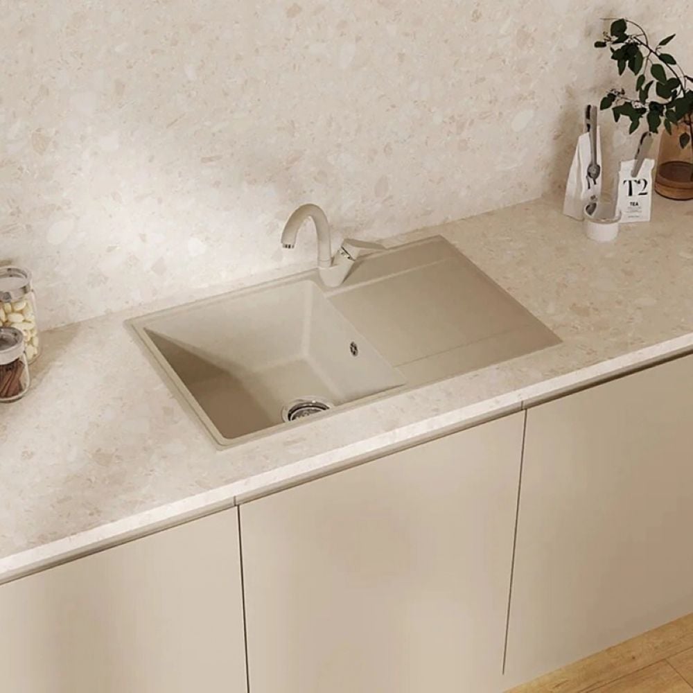 Изображение товара Мойка MIXLINE ML-GMU07 УЛЬТРА с крылом бежевый искусственный камень