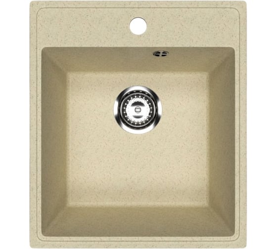 Изображение товара Мойкa MIXLINE ML-GMU02 УЛЬТРА прямоугольная, бежевый камень, 425_485 мм глуб. чаши 175 556714