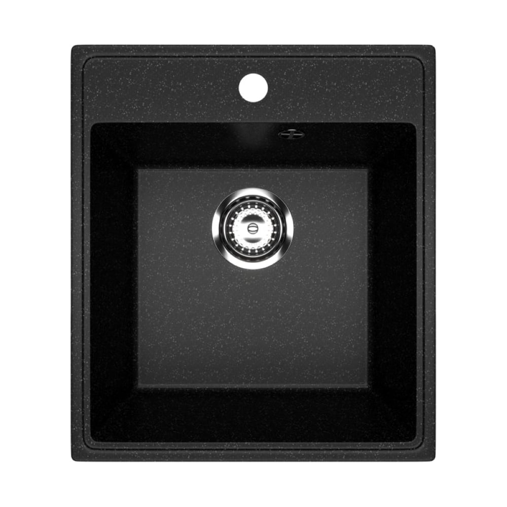 Изображение товара Мойка для кухни MIXLINE ML-GMU02 УЛЬТРА прямоугольная черный камень 195х485 мм
