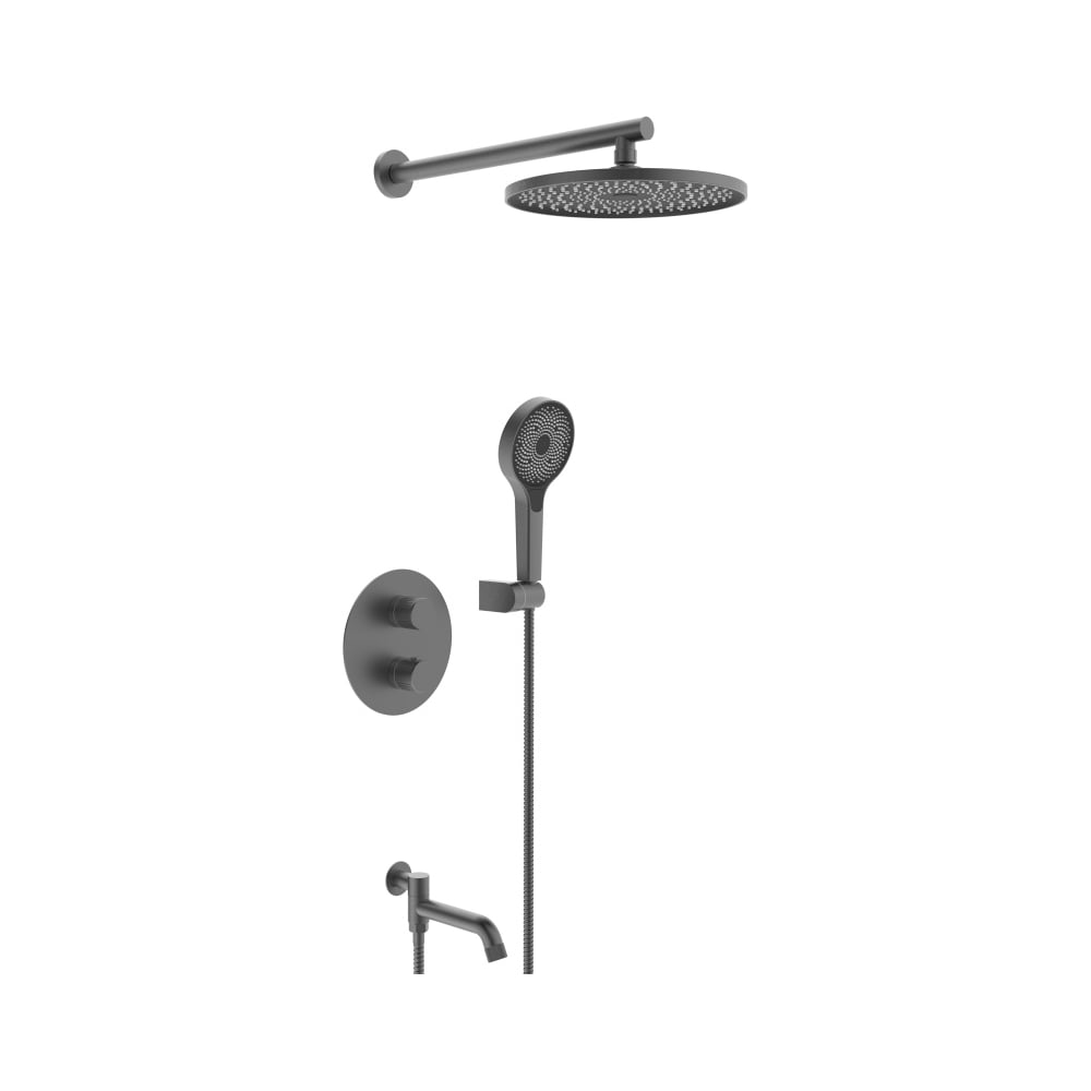 Изображение товара Встроенный термостатический смеситель для ванны ViEiR 3 режима графит V25003-3G