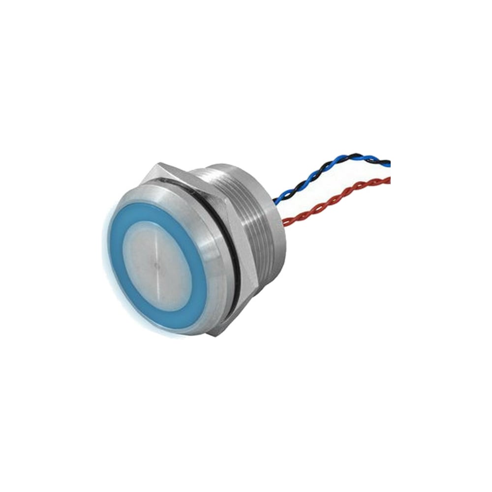 Изображение товара Пьезо кнопка RUICHI RPS25E/B OFF ON 12В IP68 сталь подсветка