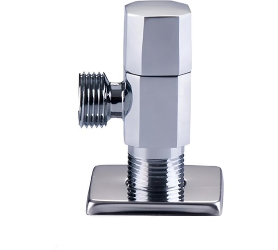 Изображение товара Кран угловой ViEiR с отводом, 1/2 х 3/4, хром, восьмигранный, для подключения смесителей и бытовой сантехники VER39