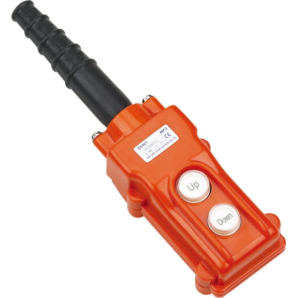 Изображение товара Пульт кнопочный CHINT NP3-1 на 2 кнопки IP65 профессиональный управление