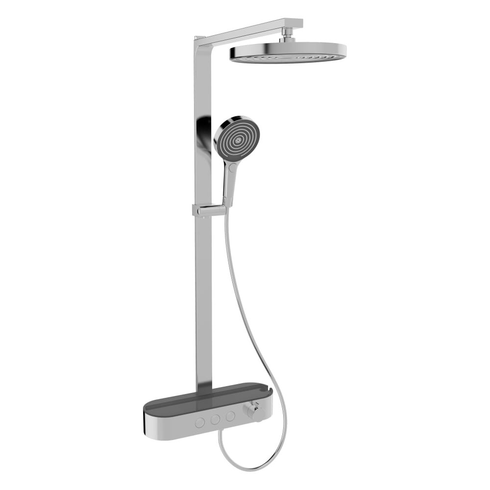Изображение товара Душевая система ViEiR с термостатом хром с тропическим душем и ручной лейкой V25010