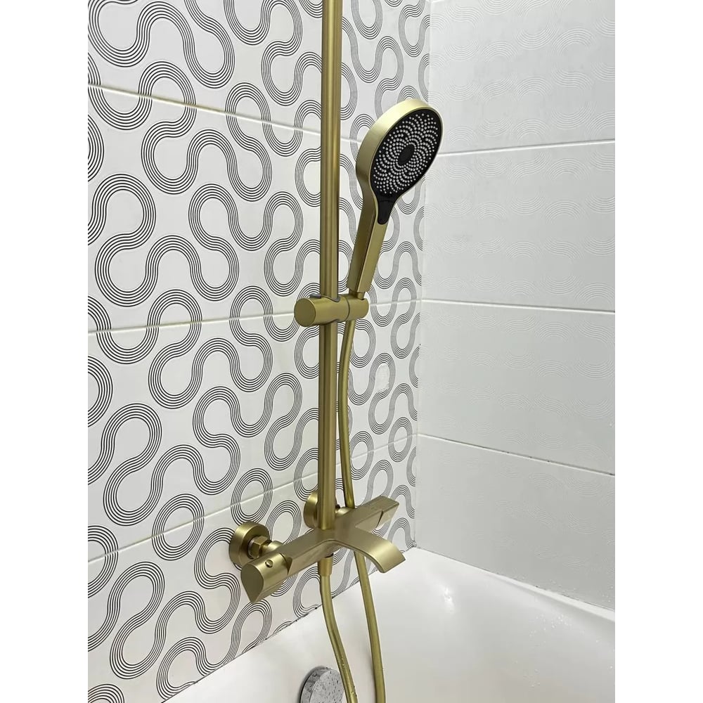 Изображение товара Душевая система ViEiR с термостатом, латунь, хром тропический душ и ручная лейка V343561